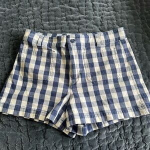 Size 6 J.Crew gingham shorts; like new!